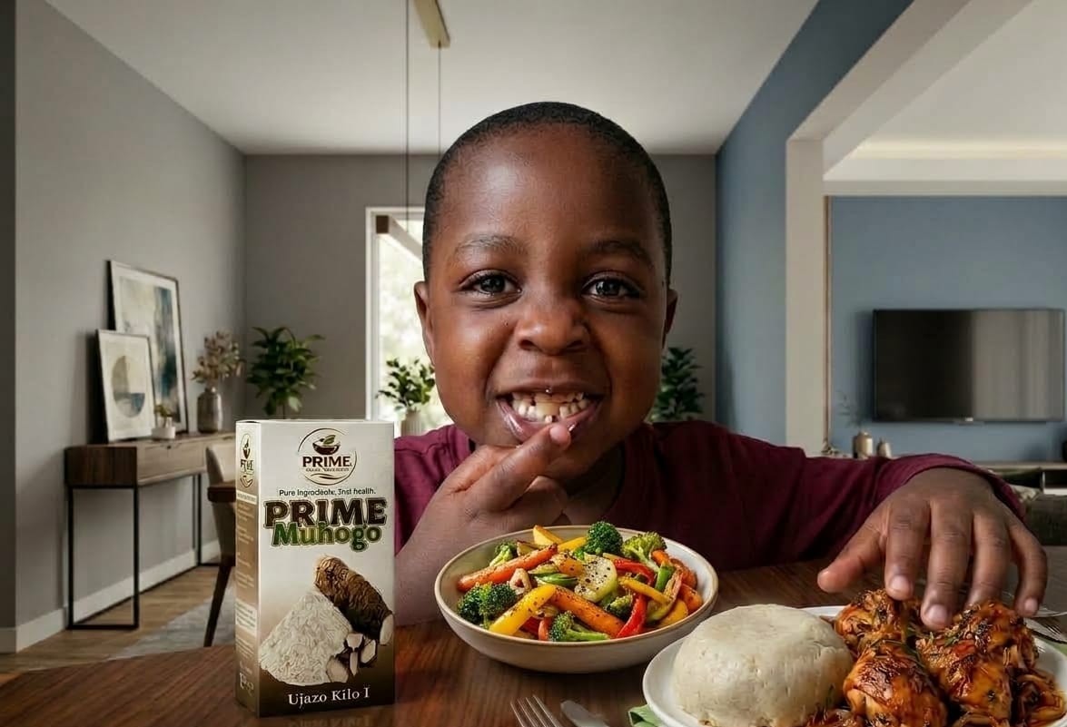 Happy child at the dinner table